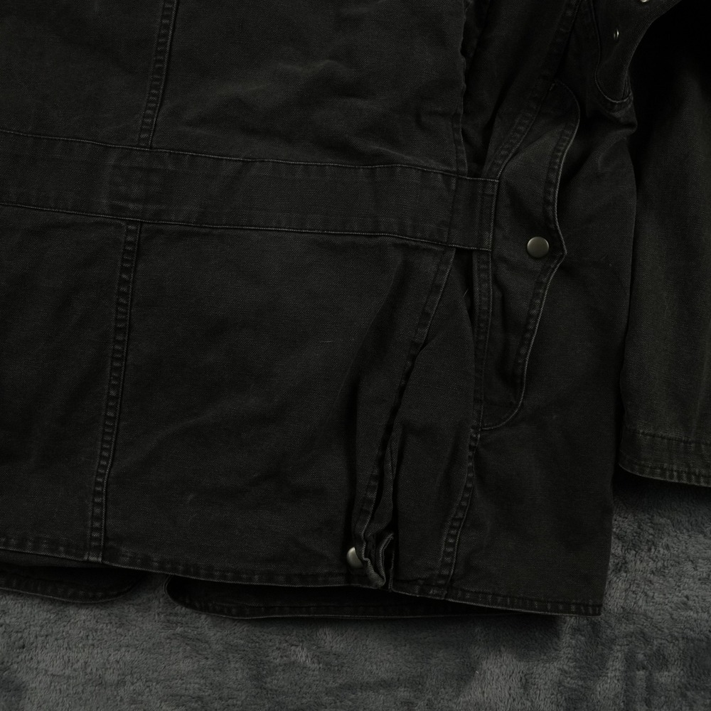 VTG Polo Ralph Lauren Chore Jacket Mens XL Black Canvas Corduroy Trim Utility - Picture 6 of 13